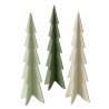 Boltze Home Decoratieve Kerstboom Teodor MDF H35,5 cm in donkergroen lichtgroen of crème