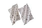 Boltze Home Theedoek Homewood met afbeelding van huisjes 100% katoen- set a 2 stuks 50x70cm