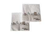 Boltze Home Serviettes Homewood maisons 20 pièces 33x33cm (pliées 17x17cm)