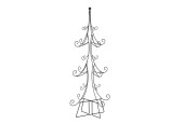 Boltze Home Sapin de Noël décoratif en métal Tony H109cm
