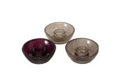 Boltze Home Kandelaar Laurynas glas ribbel dia8cm h3cm verkrijgbaar in verschillende kleuren