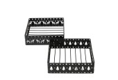 Boltze Home Porte-serviettes Norvag en métal noir avec décor cerf ou sapins de Noël 18x18cm