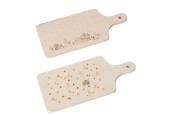 Boltze Home Planche à découper Homewood en bois de hêtre avec une image de maisons et d'arbres de Noël L35cm x L15cm x H2cm