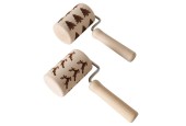 Boltze Home Deegroller Skog met kerstprint 8x5x17cm- gemaakt van beukenhout