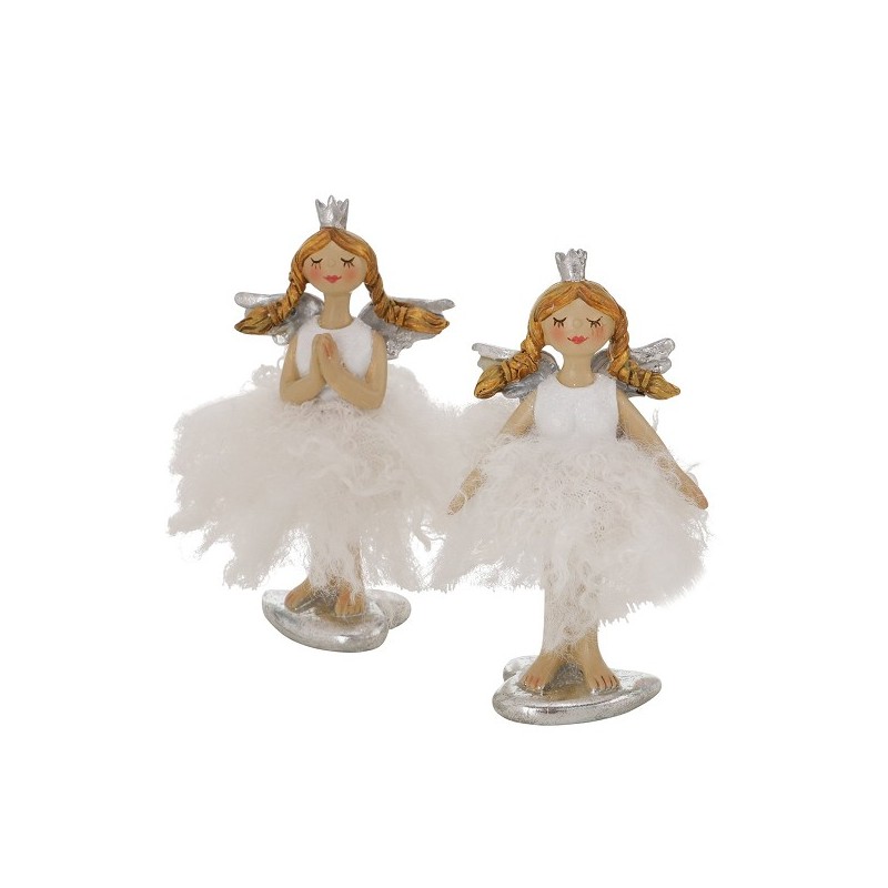 Boltze Home Kerstfiguur engel Starletta polyresin H11cm