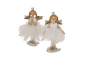 Boltze Home Kerstfiguur engel Starletta polyresin H11cm