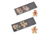 Boltze Home Kersthanger Gingerbread peperkoekfiguur H9cm polyresin 3 stuks