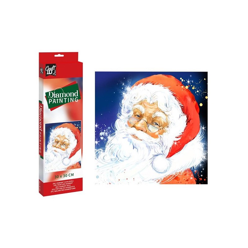 Craft ID Diamond Painting Xmas kerstman 30x30cm