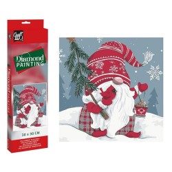 Craft ID Diamond Painting Nain de Noël 30x30cm