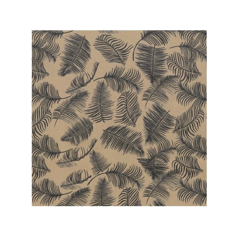 Rouleau de comptoir 50cm Plumes noir 200m