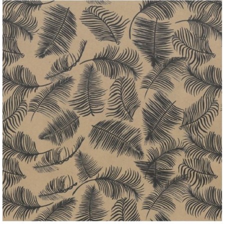 Rouleau de comptoir 50cm Plumes noir 200m