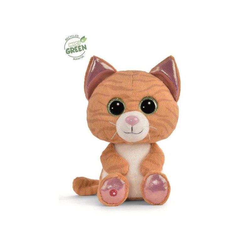 NICI Glubschis peluche chat tigré Tabbrey 25cm collection Vert