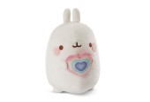 NICI peluche Molang 12cm arc-en-ciel avec coeur