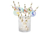 Papieren rietjes Eenhoorn set a 6 stuks 20cm
