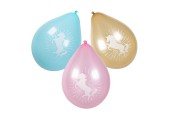 Ballons Licorne 3 couleurs double face set de 6 pièces Ø25cm