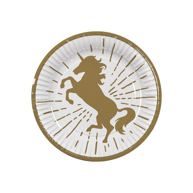 Assiettes en papier Licorne set de 10 pièces Ø23cm