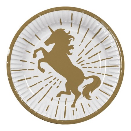 Assiettes en papier Licorne set de 10 pièces Ø23cm