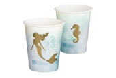 Gobelets en papier Sirène set de 10 pièces 21cl