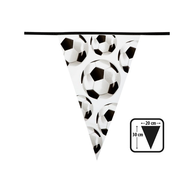 Vlaggenlijn Voetbal 6m 30x20cm 100% polyethylene