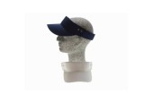 Zonneklep met klittenband blauw of wit