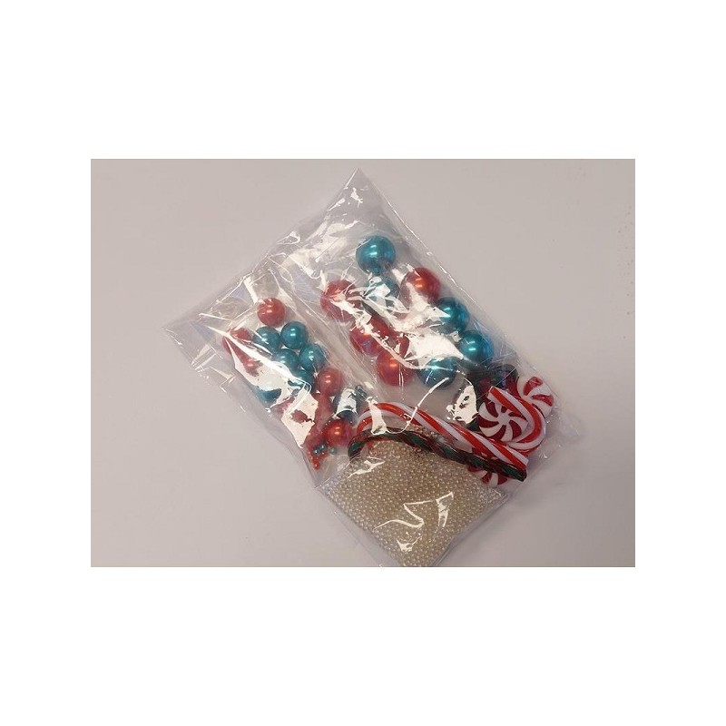 HBX natural living Deco Waterparels X-mas Cheer zakje a 120gr groen/rood