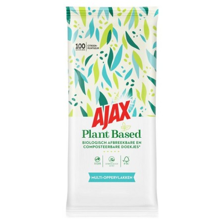 Lingettes nettoyantes à base de plantes Ajax 100 pièces. Multi
