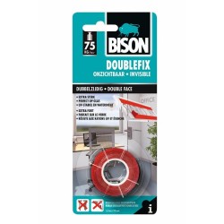 Bison Doublefix ruban de montage double face invisible 19mm x 1,5m