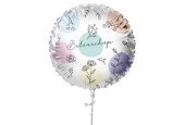 Ballon aluminium fleurs Guérissez bientôt Ø45cm