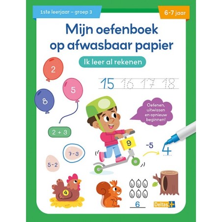Deltas Mijn oefenboek op afwasbaar papier Ik leer al rekenen (6-7 j.)