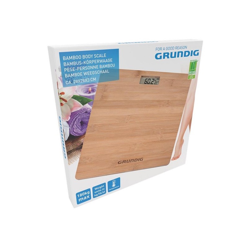 Balance personnelle Grundig en bambou jusqu'à 180 kg