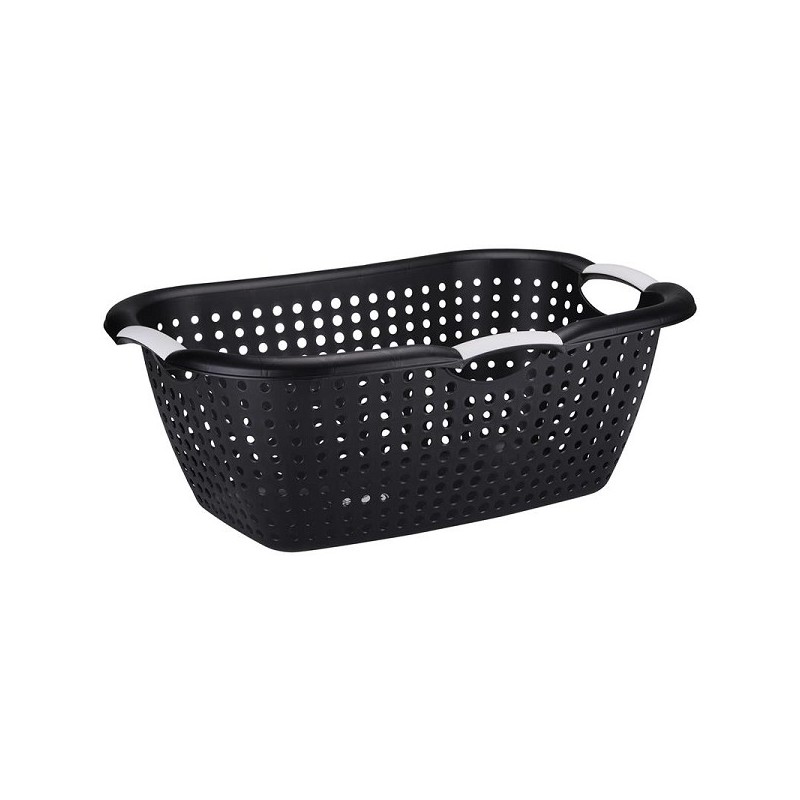 Wasmand kunststof zwart 60x40x22cm