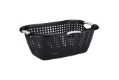Panier à linge plastique noir 60x40x22cm