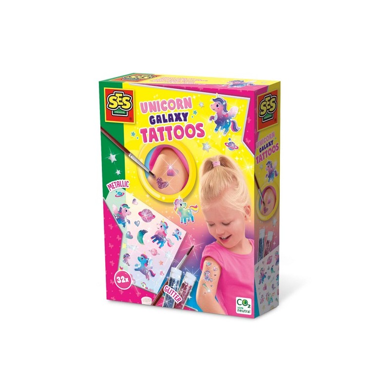 Ses Unicorn galaxy tattoos Tattoeageset voor kinderen