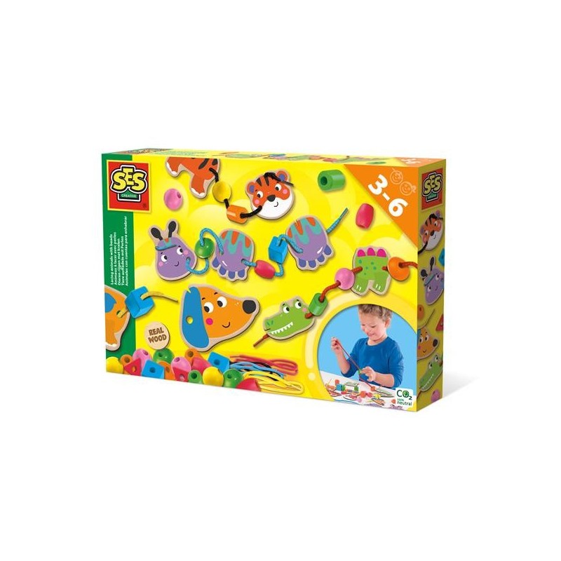 Ses Dieren rijgen met kralen