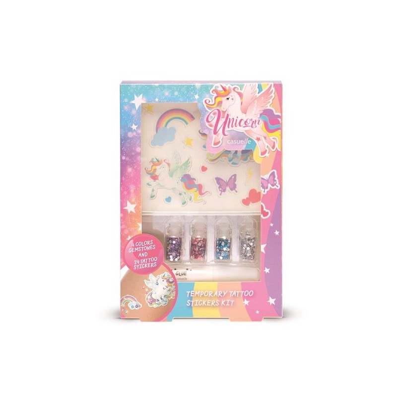 Casuelle Unicorn glitter body tattoo set