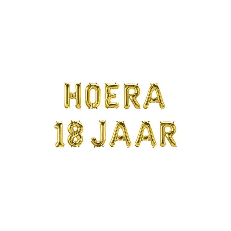 Paperdreams Guirlande de lettres en ballons aluminium - Hourra 18 ans