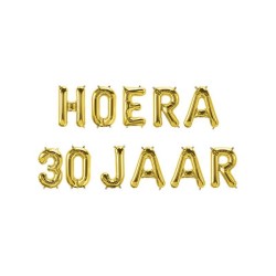 Paperdreams Folie ballon letterslinger - Hoera 30 jaar