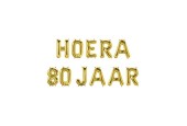 Paperdreams Folie ballon letterslinger - Hoera 80 jaar