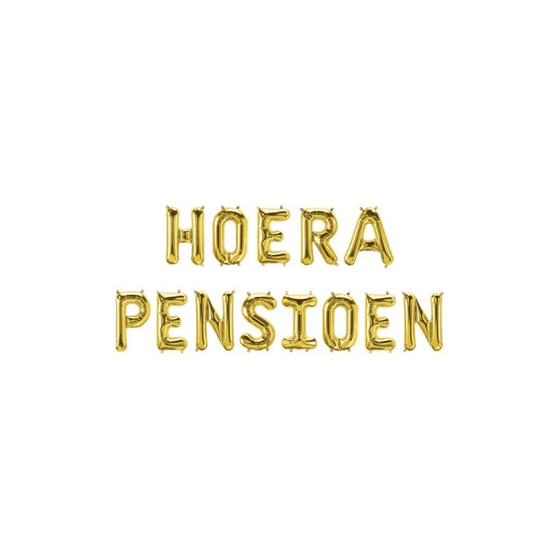 Paperdreams Folie ballon letterslinger - Hoera Pensioen Paperdreams Folie ballon letterslinger - Hoera Pensioen