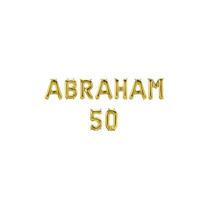 Paperdreams Folie ballon letterslinger - Abraham 50