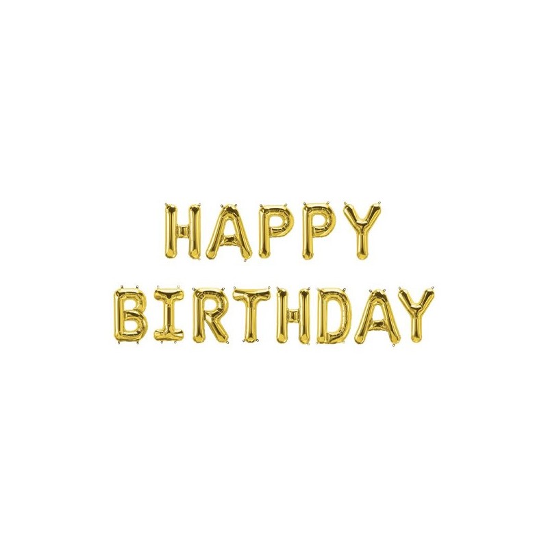 Paperdreams Folie ballon letterslinger - Happy birthday