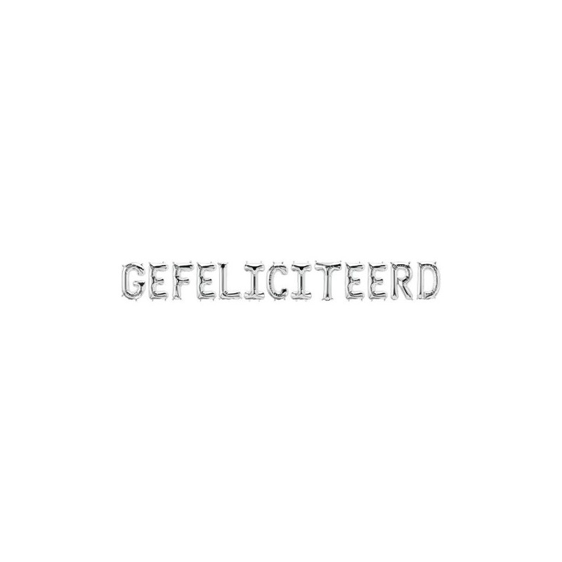 Paperdreams Folie ballon letterslinger - Gefeliciteerd