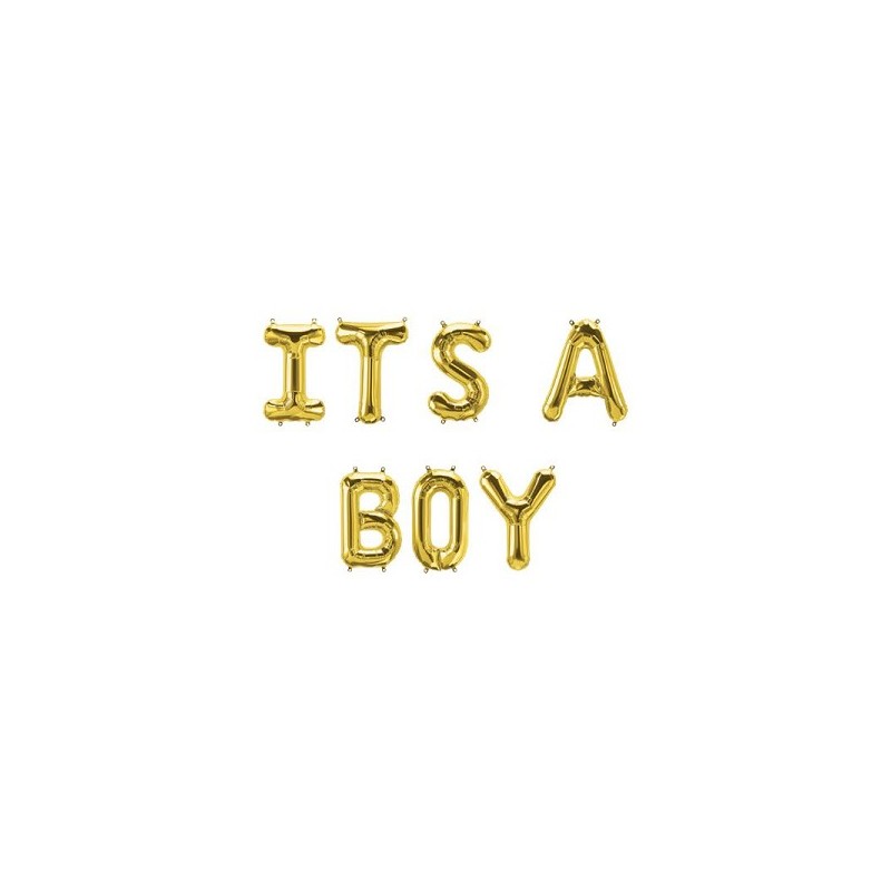 Paperdreams Folie ballon letterslinger - Its a boy