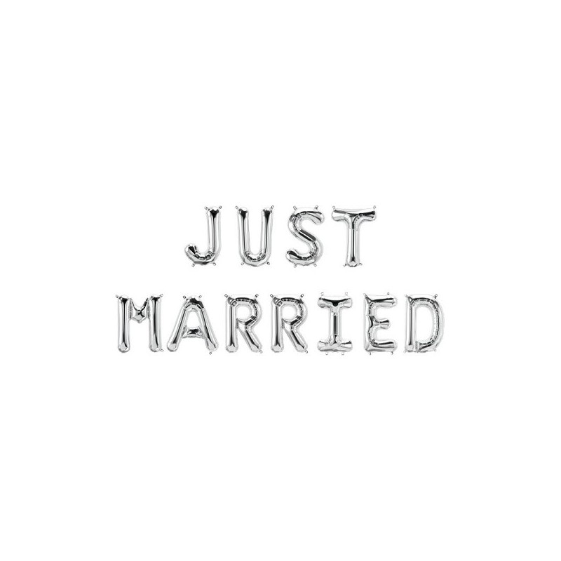 Paperdreams Folie ballon letterslinger - Just married