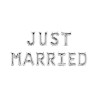 Paperdreams Folie ballon letterslinger - Just married