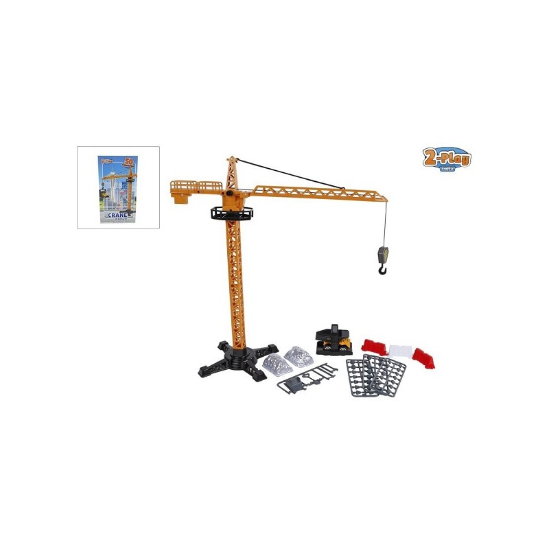 2-Play hijskraan 40cm met voertuig en 50 accessoires