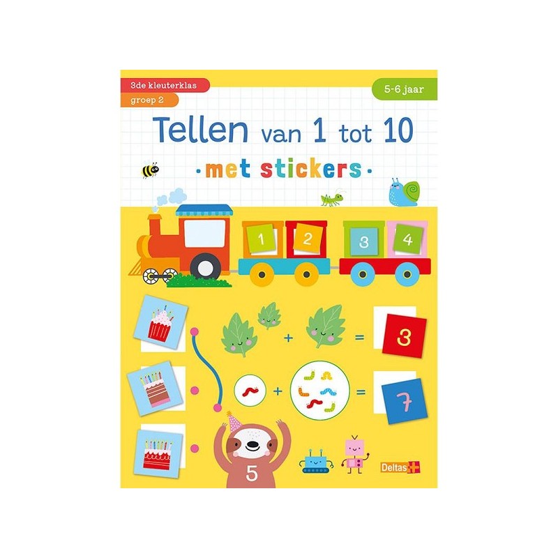 Deltas Tellen van 1 tot 10 met stickers (5-6 j.)