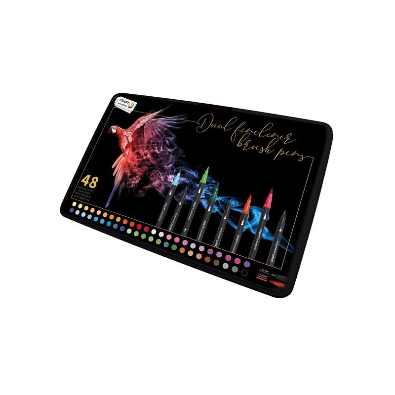 Grafix Fineliners/Brosse stylo boîte de 48 pièces