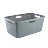 Curver Panier à linge en jute 46L Gris Fumé