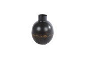 Vase "Hidde" métal marron antique 12x12x13cm